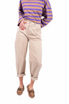 Pantaloni Sabbia con Elastico donna Tensione in - 1
