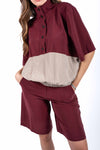 Camicia Over Combinata Bordeaux donna Tensione in - 3
