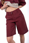 Bermuda Sartoriali Bordeaux donna Tensione in - 1
