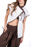 Gilet in Sangallo con Profili a Contrasto donna Maryley - 1