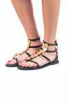 Sandalo in Pelle Nero donna Ovye - 1