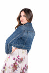 Giubbino Denim Crop con Strass donna Miss love - 5
