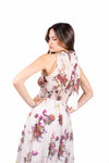 Abito Lungo Floreale con Scollo Halter donna Miss love - 5
