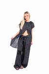 Top Asimmetrico con Spacco Nero donna Miss love - 2