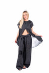 Top Asimmetrico con Spacco Nero donna Miss love - 3