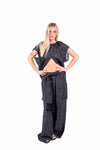Top Asimmetrico con Spacco Nero donna Miss love - 4
