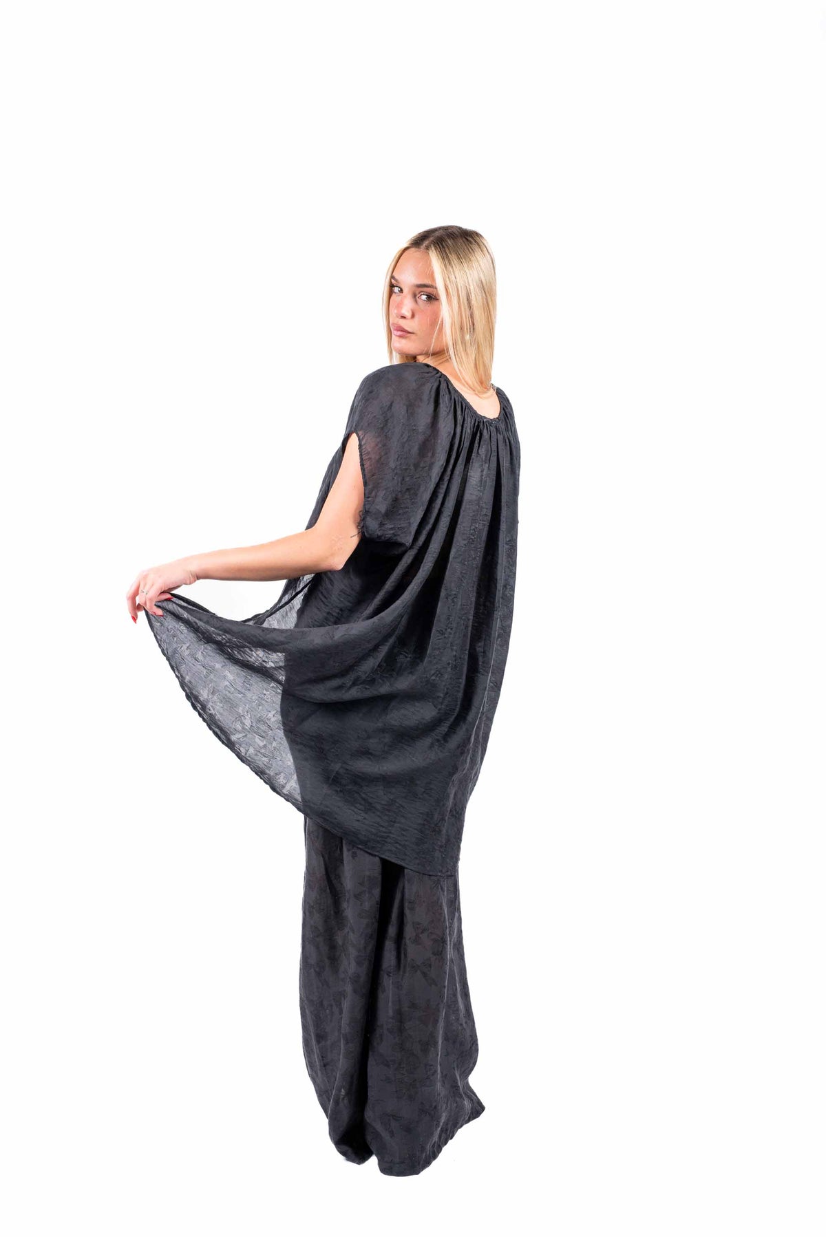 Top Asimmetrico con Spacco Nero donna Miss love - 5