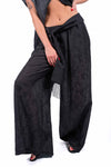 Pantaloni Fluidi con Fusciacca Neri donna Miss love - 1
