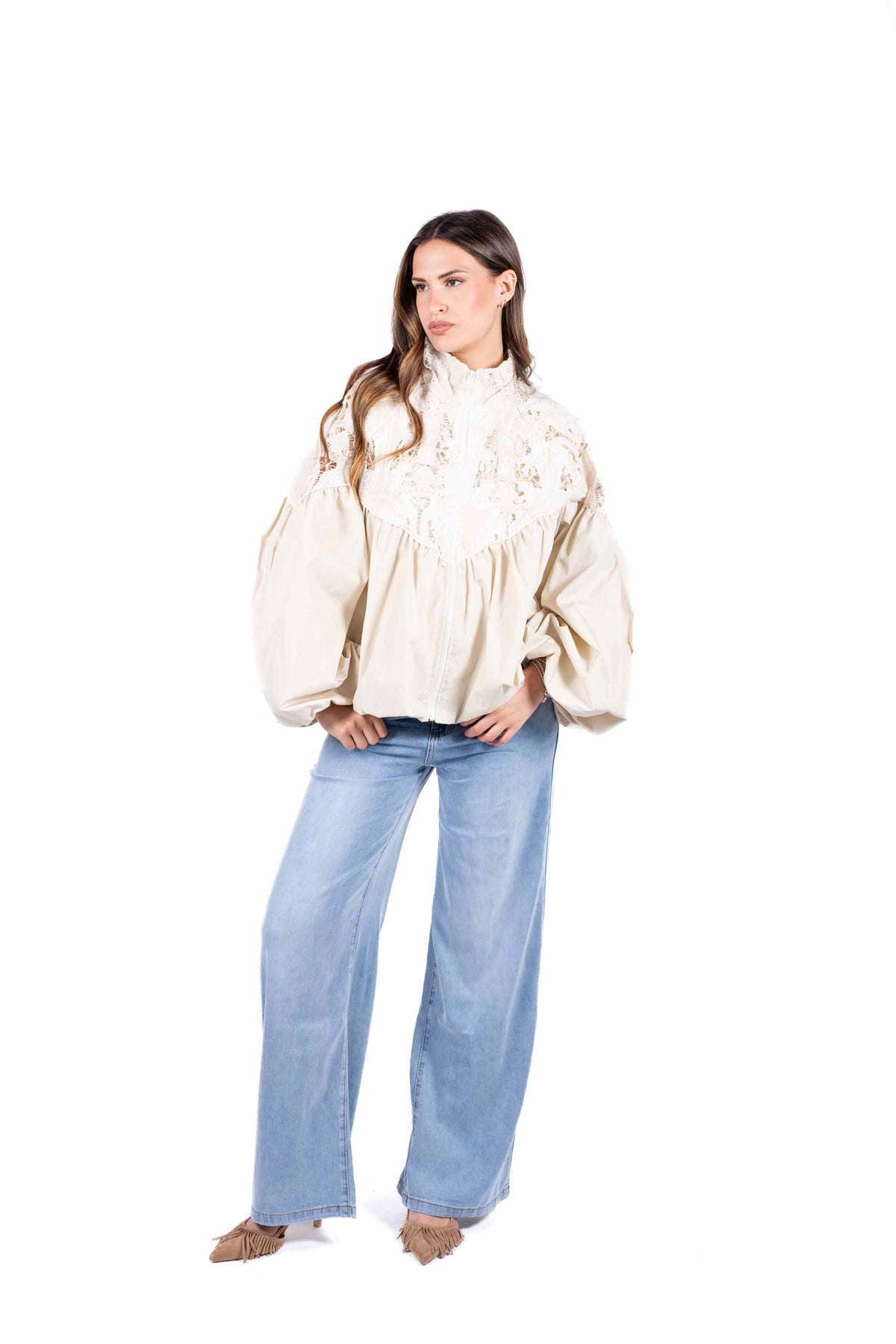 Giubbino Romantic Volume Sabbia donna Miss love - 4