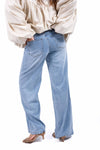 Jeans Wide Leg Light Denim donna Miss love - 2