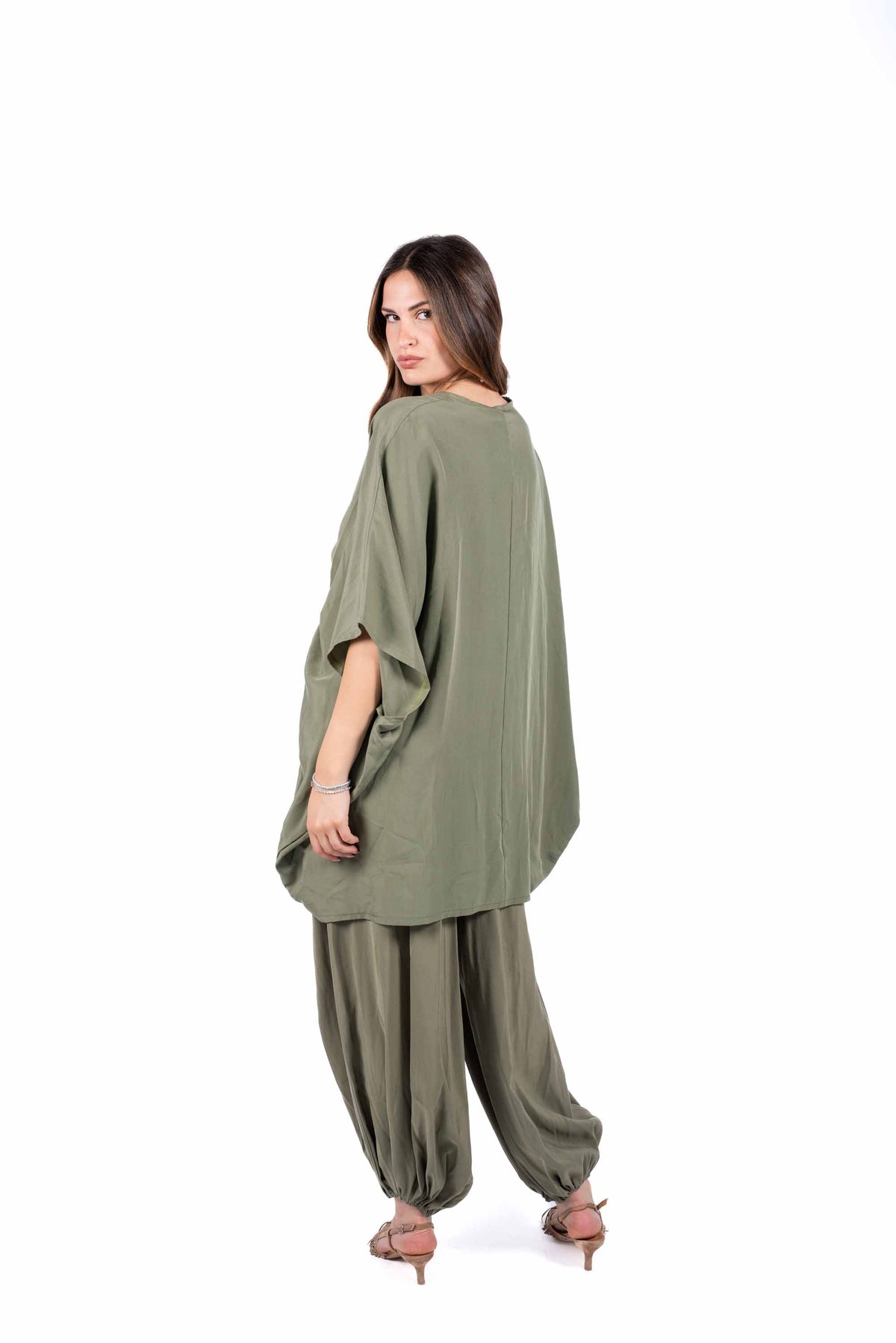 Blusa in Cupro Militare donna Miss love - 4