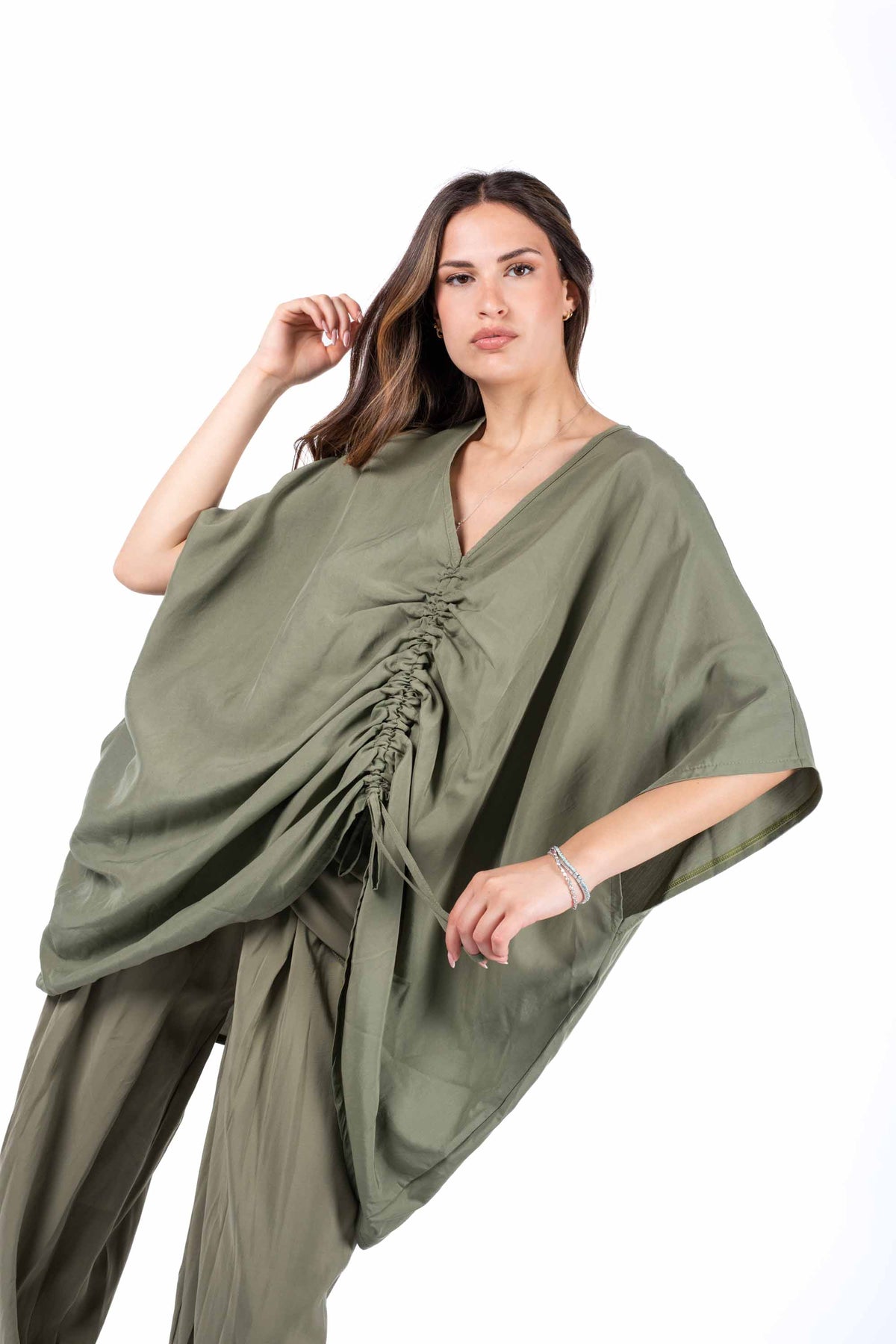 Blusa in Cupro Militare donna Miss love - 1