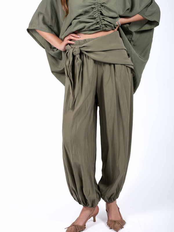 Pantaloni in Cupro Militare da donna Miss love