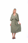 Abito Midi in Cupro Militare donna Miss love - 3