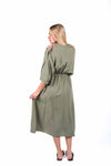 Abito Midi in Cupro Militare donna Miss love - 6