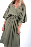 Abito Midi in Cupro Militare donna Miss love - 1