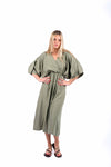 Abito Midi in Cupro Militare donna Miss love - 5