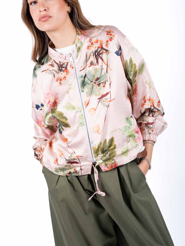 Bomber Fantasia Floreale Rosa da donna Miss love