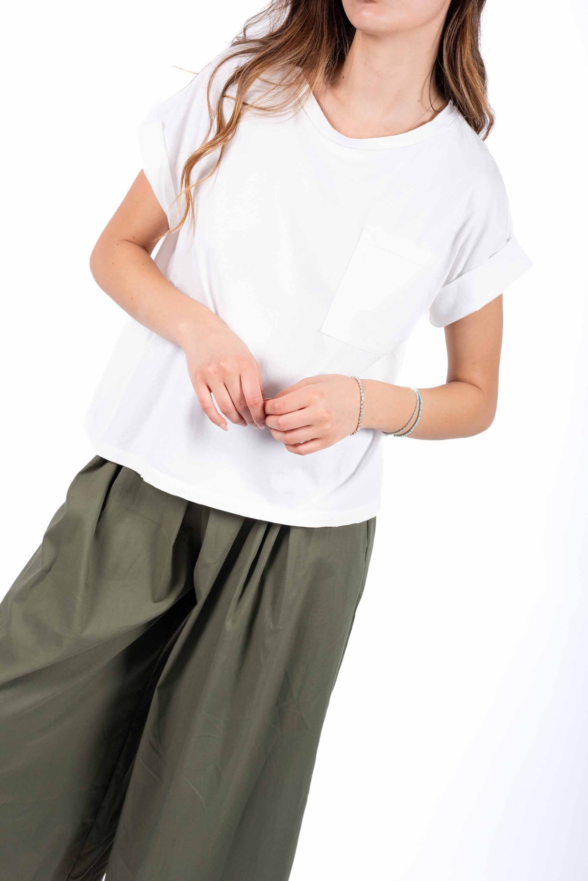 T-shirt Basic con Taschino donna Miss love - 3