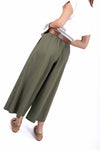 Pantaloni Culotte in Tela Vela Militare donna Miss love - 4