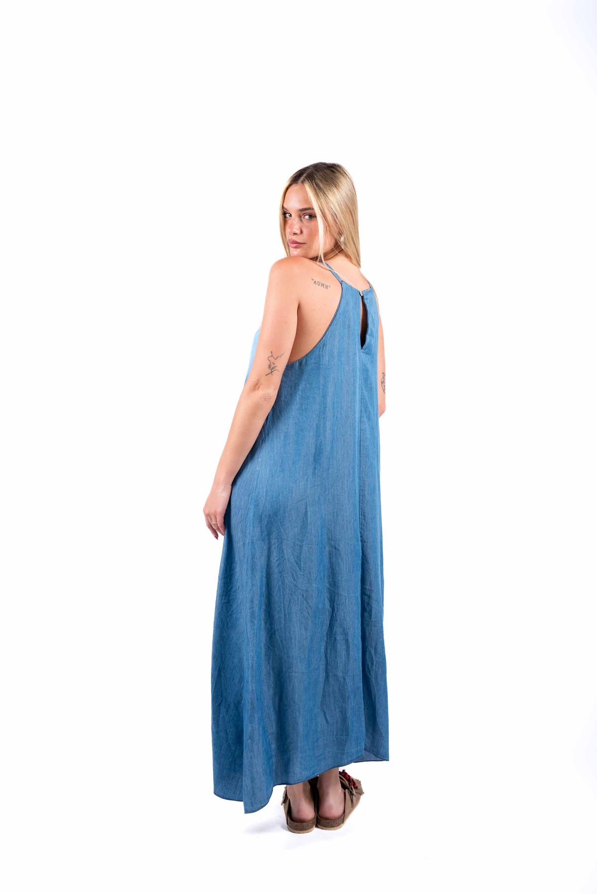 Abito Lungo in Chambray Halter donna Miss love - 4