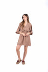 Abito Corto Incrociato Marrone donna Miss love - 3
