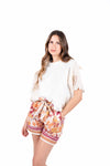 T-Shirt Combinata con Pizzo Sangallo donna Miss love - 2