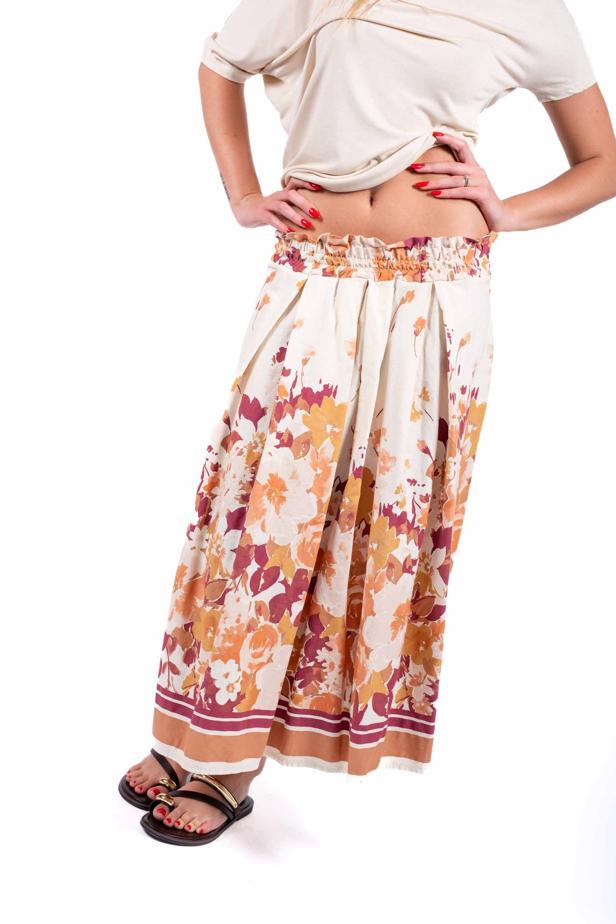 Gonna Midi Stampa Floreale donna Miss love - 1