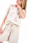 Blusa in Sangallo Panna donna Miss love - 3