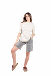 T-Shirt Combinata con Top in Pizzo Beige donna Miss love - 2
