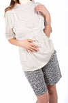 T-Shirt Combinata con Top in Pizzo Beige donna Miss love - 1