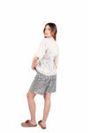 T-Shirt Combinata con Top in Pizzo Beige donna Miss love - 3