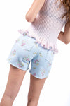 Shorts Denim Stampa Floreale donna Miss love - 2