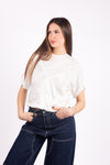 T-Shirt con Top in Pizzo Panna donna Tensione in - 5
