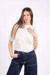 T-Shirt con Top in Pizzo Panna donna Tensione in - 4