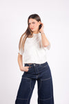 T-Shirt con Top in Pizzo Panna donna Tensione in - 3