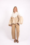 Bomber Couture Ricamato Beige donna Tensione in - 4