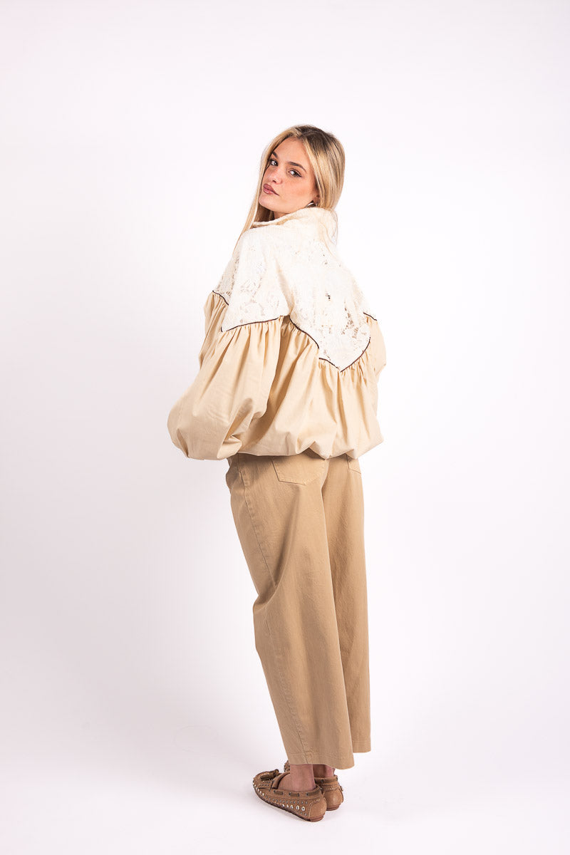 Pantaloni Ballon Beige donna Tensione in - 5