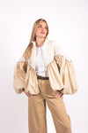 Bomber Couture Ricamato Beige donna Tensione in - 1