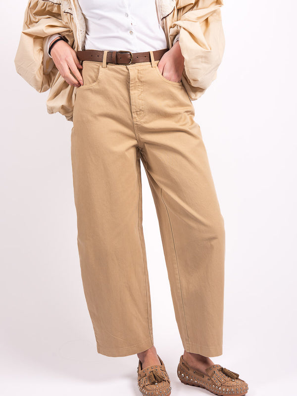 Pantaloni Ballon Beige da donna Tensione in