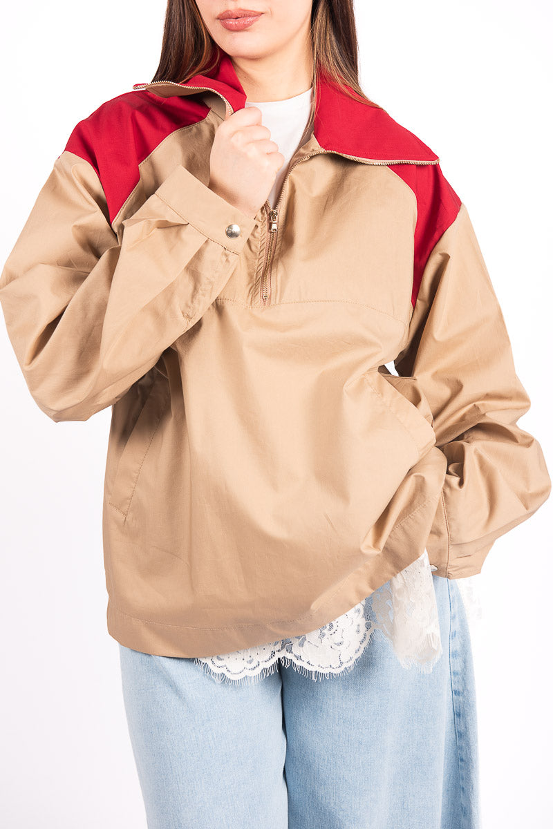 Giubbino Anorak Bicolor donna Tensione in - 1