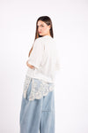 T-shirt Bianca Con Applicazione in Pizzo donna Tensione in - 5