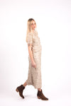 Maglia Rete con Paillettes Beige donna Tensione in - 5