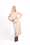 Gonna Rete con Paillettes Beige donna Tensione in - 1