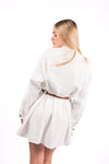 Abito Chemisier in Denim Bianco donna Tensione in - 4