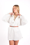 Abito Chemisier in Denim Bianco donna Tensione in - 5