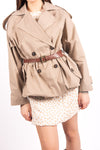 Trench Corto Doppiopetto Beige donna Maryley - 1