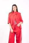 Blazer Maniche Corte Rosso donna Maryley - 2