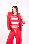 Blazer Maniche Corte Rosso donna Maryley - 5