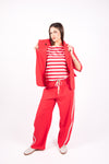 T-Shirt a Righe Bianco/Rosso donna Maryley - 3